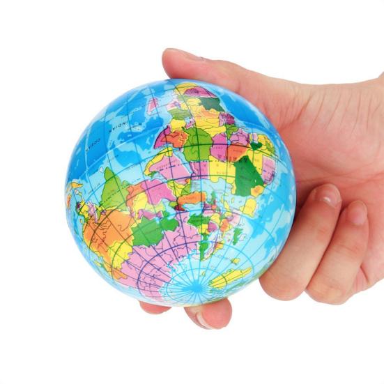 Squishy Squeeze World Map Globe Palm Ball Slow Rising Stress Reliever Kids Toys