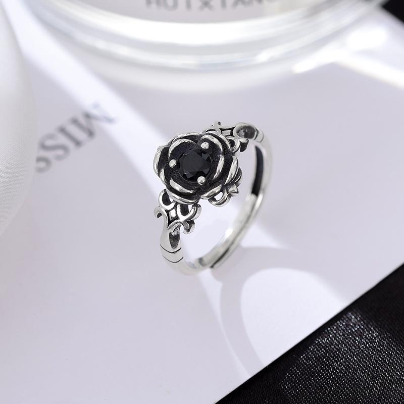 Banyan Tree S925 Silber Dunkelrosa Ring: Einfacher, Punkiger, Cooler, Süßer Stil für Frauen