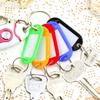 30 Coloured Plastic Key Fobs Luggage ID Tags Labels Key Rings with Name Cards
