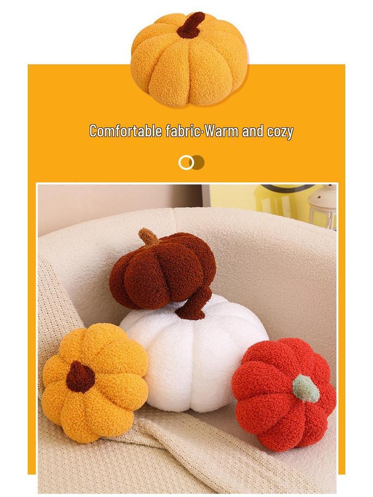 Cute Irregular Pumpkin Pillow: Plush Halloween Decoration for Sofa, Bedroom, or Bay Window