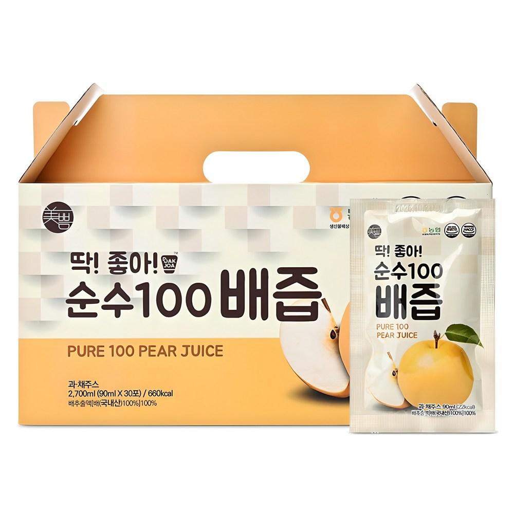 Mippeum Life & Health Just Good Pure 100 Pear Juice 90ml 30 Pcs