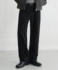 DRAW FIT Usual Semi-Wide Denim Pants [Black]