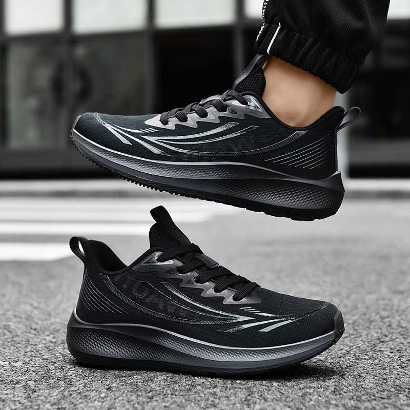 Fashion PU Leather Flat Sole Black Men Sneakers Casual Training Shoes Loafers Men Sports Sneakersy Global Brands Styling Imported