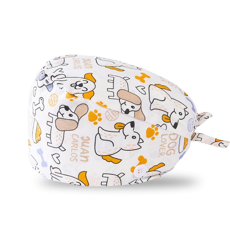 200 Kinds Adjustable Medical America National Pattern Cartoon Pet Hospital Heart Surgical Doctor Cap Surgeon Hat
