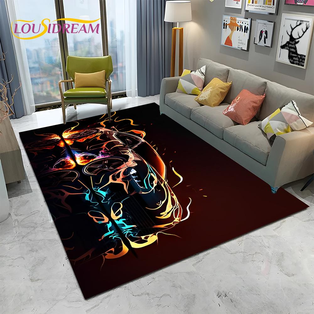 HD Concept Car 3D Future Sports Car Cartoon Carpet Rug for Home Living Room Bedroom Sofa Doormat Decor,kids Non-slip Floor Mat