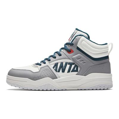 Full Score Fabric Synthetic Leather Plush Comfortable Non-Slip Warm High-Top Skate Shoes Men Skate Shoes White Gray Blue 112448972-4