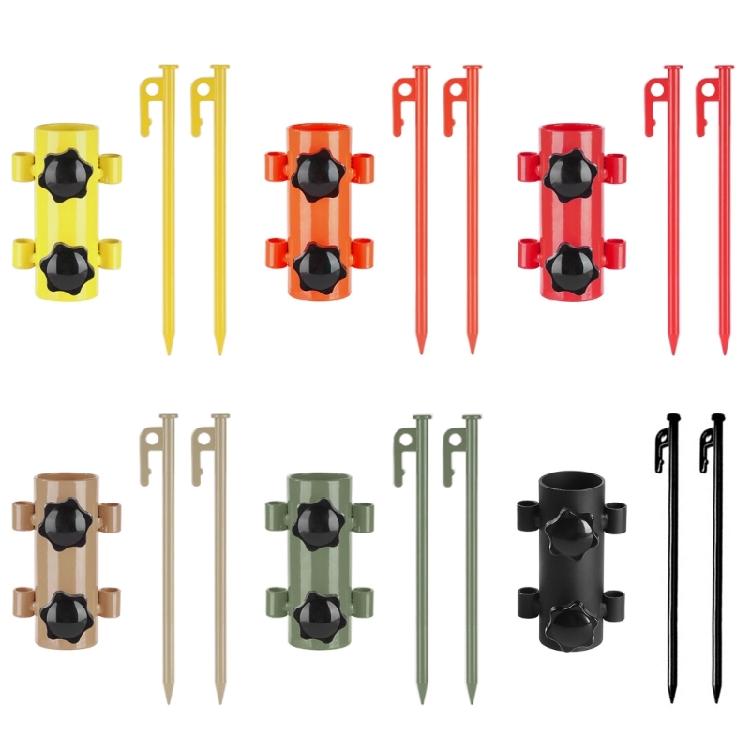 Canopy Rod Fixed Tube with Tent Pegs Reinforced Wind proof Awning Rod Holder