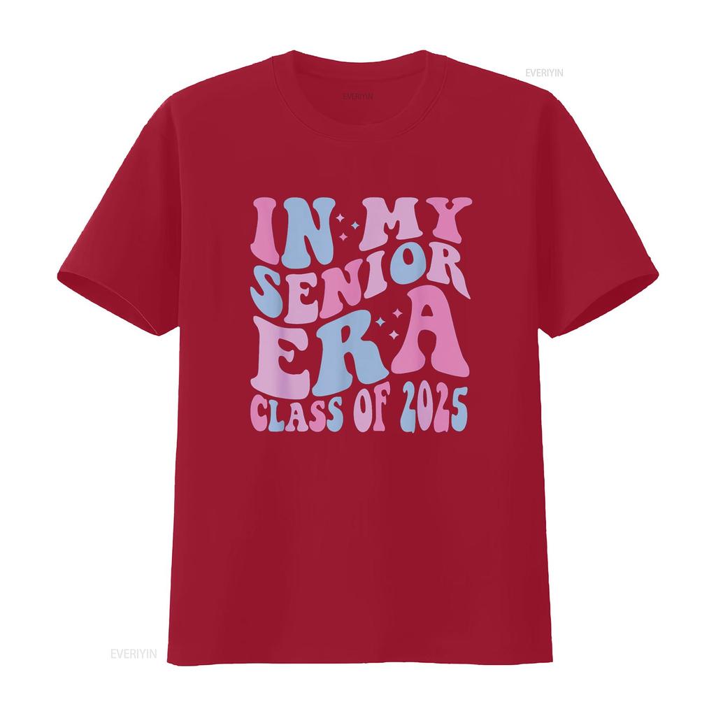 In My Senior Era Class of 2025 T Shirt vintage Washed Comfortable Top For Everyday Wear Slightly Casual fashion Versatile