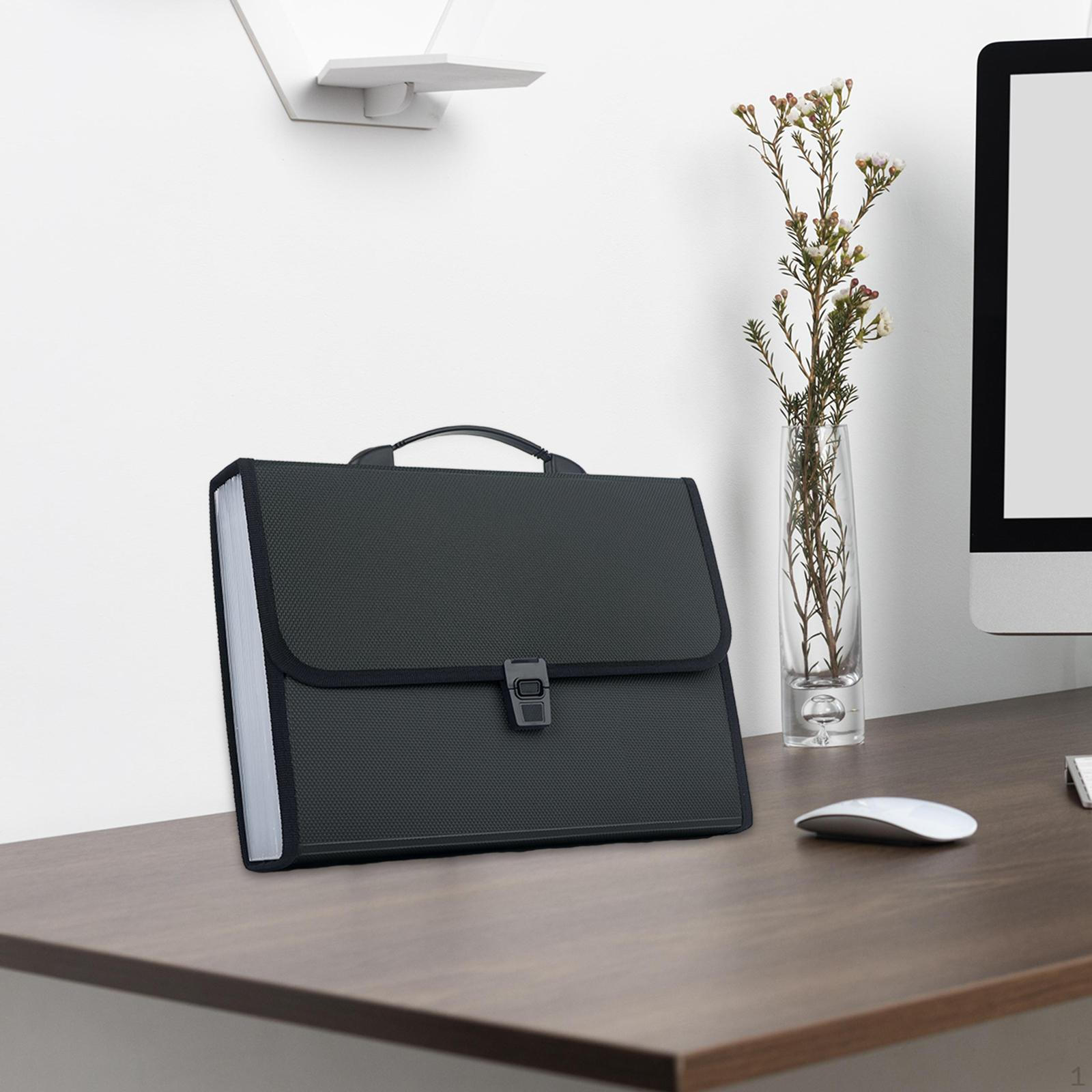 Расширяемая папка для файлов формата А4 13 расширяющихся карманов размер буквы кнопка кошелек карман для конвертов чёрный 1280₽