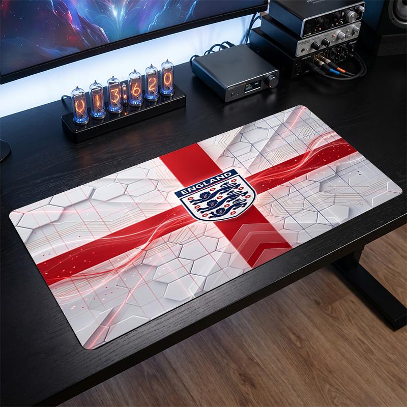 England Football Crest Mouse Pad, Extended Non Slip Rubber Desk Mat for Gaming Office Laptop Fan Gift