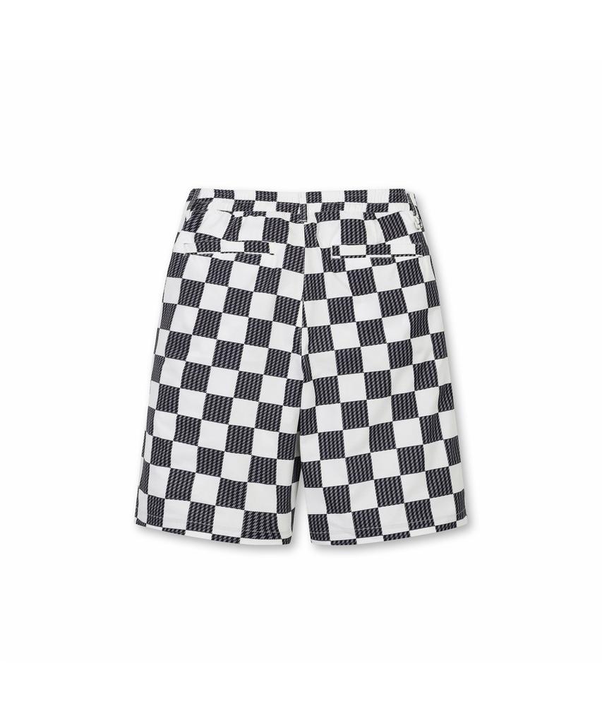 Goldeunbeeo (M) Checker Board Printed Shorts G4Pam26401Whx