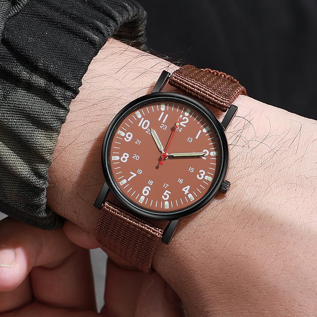 5PCS/Set Men Military Sports Watches Nylon Strap Simple Outdoor Quartz Wristwatch for Man Relogios Masculino