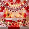 Love Sequins Heart Tinsel Garland 2M Hanging Decor Colorful Valentines Garland  Festival Mantel