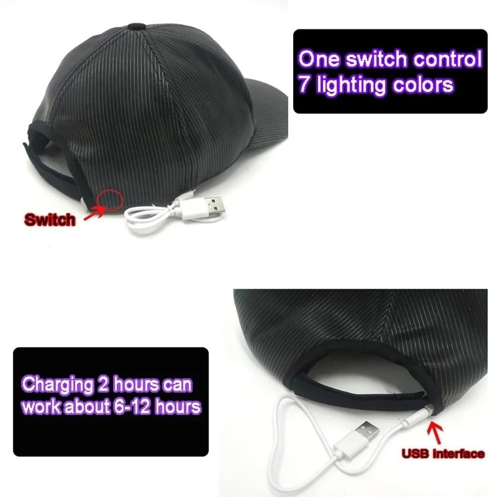 USB Charging LED Hat Luminous Glowing Hat  Nightclub Concert Bar Hip-Hop Dance Stage Show