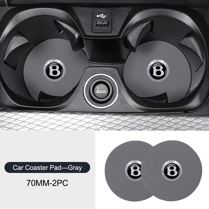 Suede Car Coaster Anti-slip Water Cup Heat Insulation Mat for New Bentley Flying Hurtling Spur Continental GT Bentayga Mulsanne