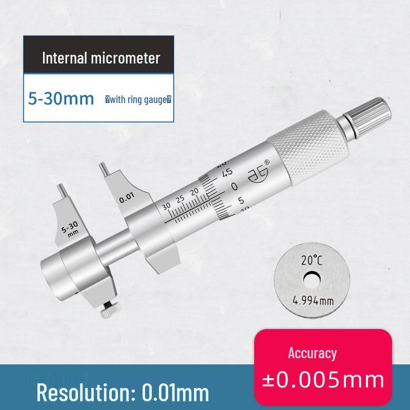 Qinghai Inner Diameter Micrometer 5-30mm - High Precision Spiral Measuring Instrument