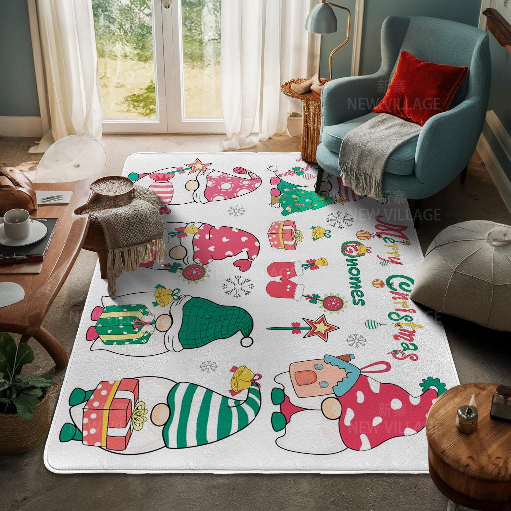 House Entrance Carpet Home Door Mat Living Room Bath Foot Bathroom Non-slip Water Absorption Rugs Bath Merry Christmas Winter