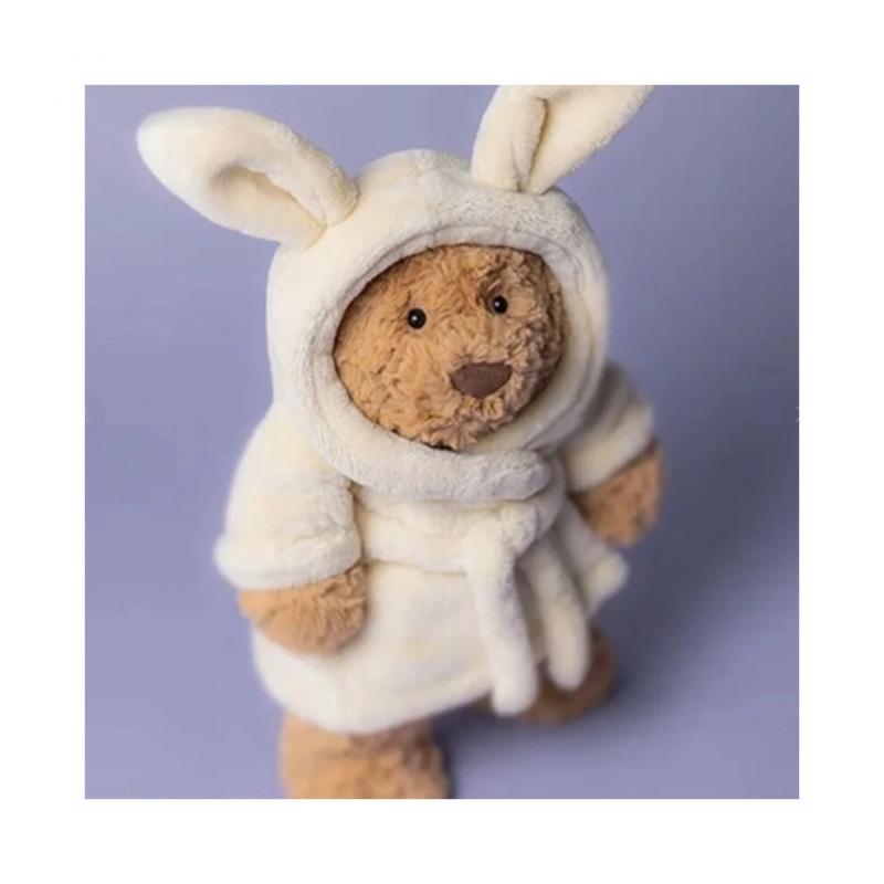 2026 Christmas Gift Stuffed Animal Toy Bartholomew Bear Bathrobe 26CM