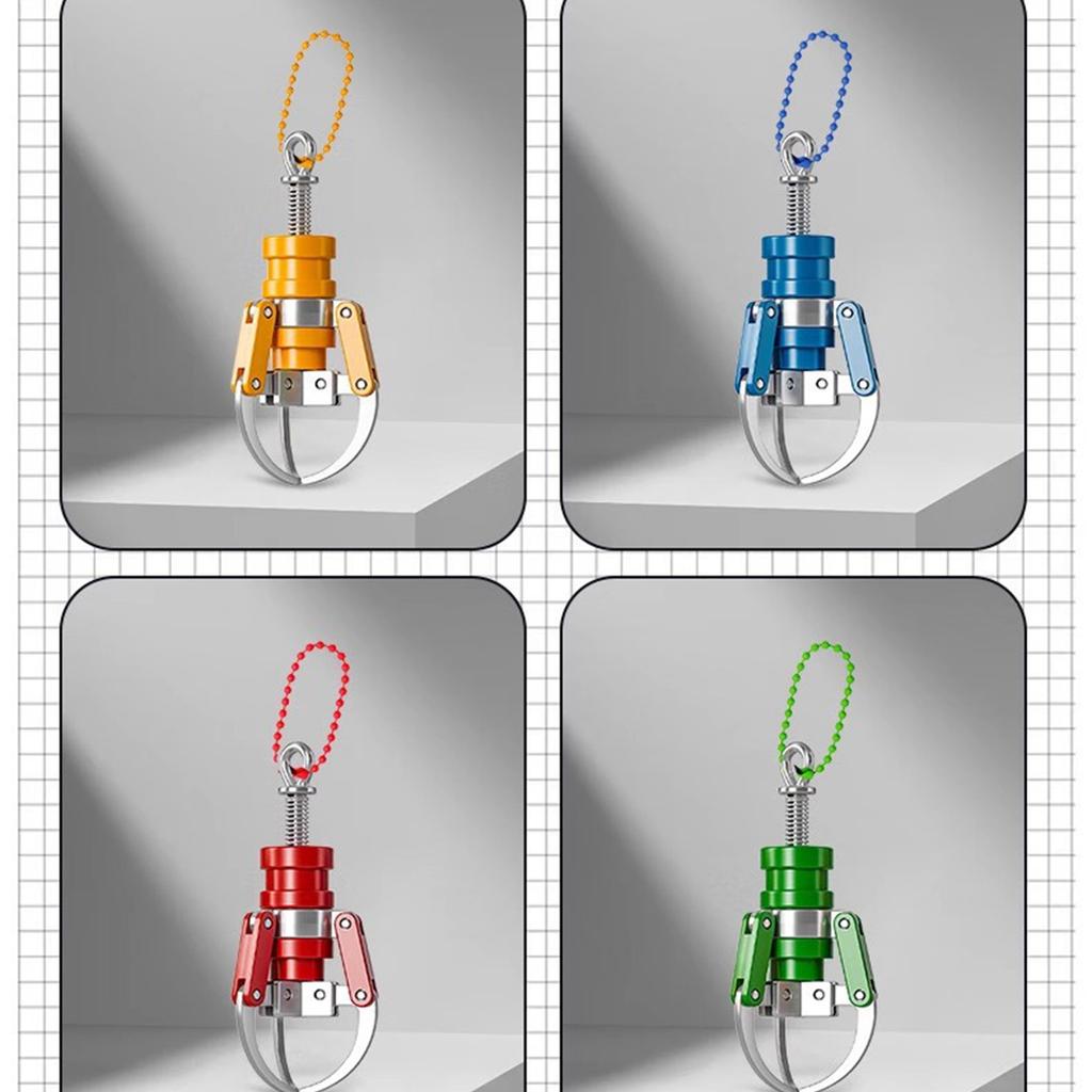 Doll Machine Grab Clip Mini Claw Keychain With Strong Grip ABS Keyring For Fun Portable Keychain Bag Pendant Accessories