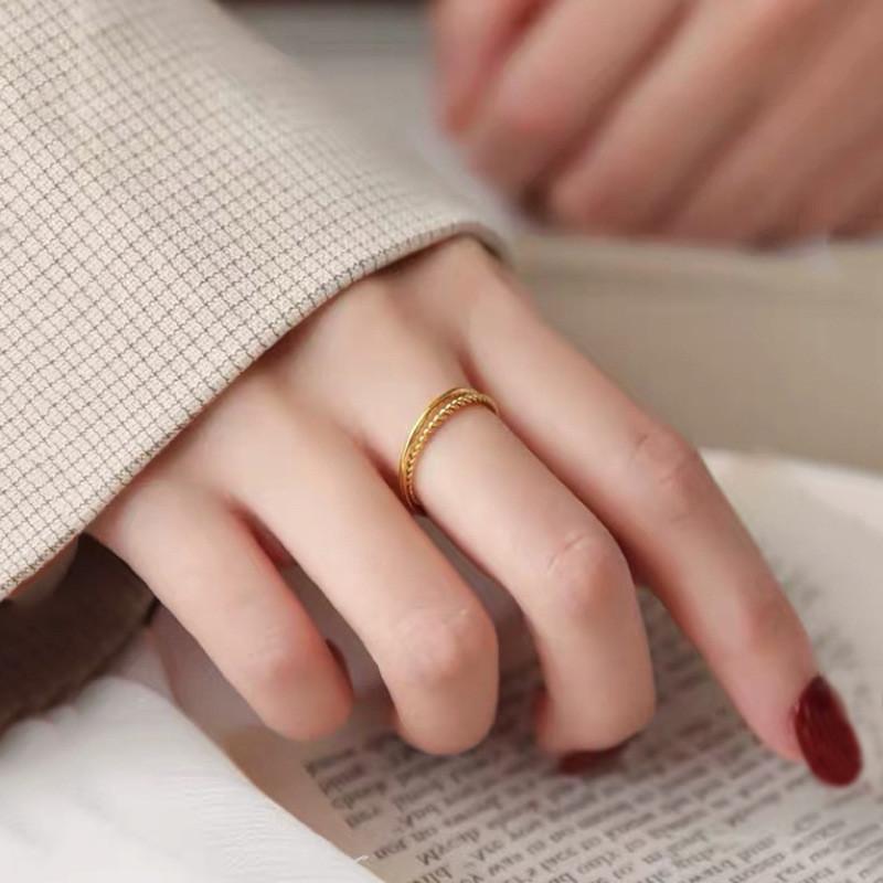 Vietnamese Sand Unique Gold Twisted Ring Subtle Simple Design Perfect For Couples Or Gifts