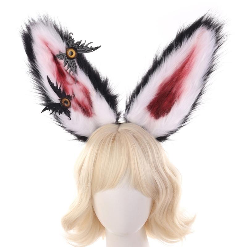 Plush Rabbit Ears Headband For Kids Soft Comfortable Hair Accessory For Party Costume Photography Color Available