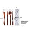 Japanese Korean Wooden Spoon & Chopsticks Set - Portable Tableware for Soup, Rice, and Serving.