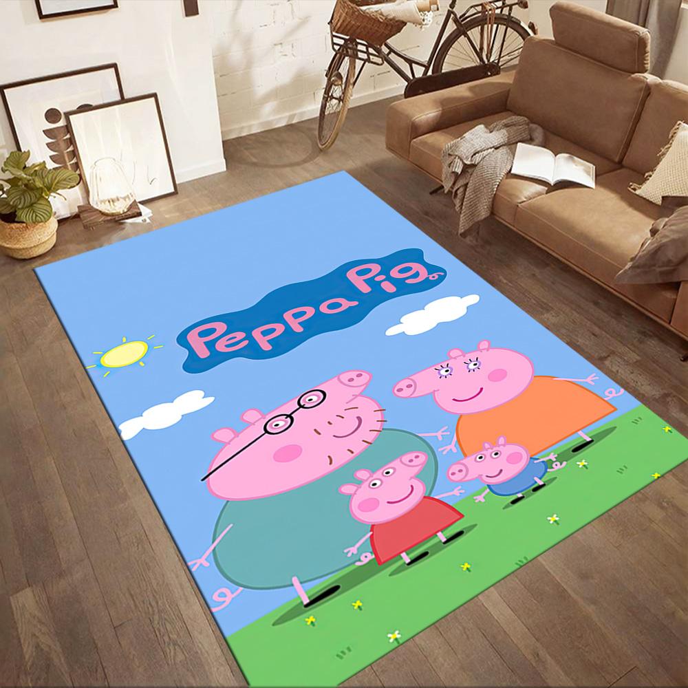 Peppa Pig Fairy Tale Square rugs are a great choice for living rooms, bedrooms, home décor, and as gifts.