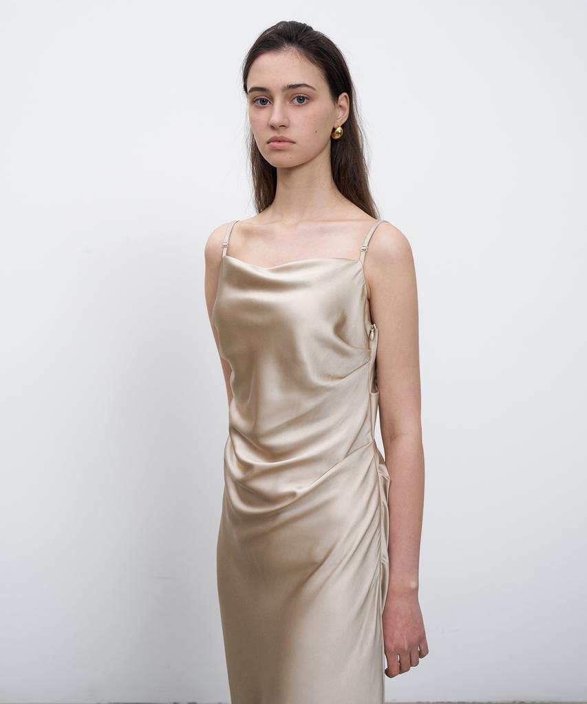 RENEJ Drape Slip Dress