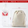 Cotton Linen Drawstring Canvas Bag, Single Layer Breathable Storage for Sundries