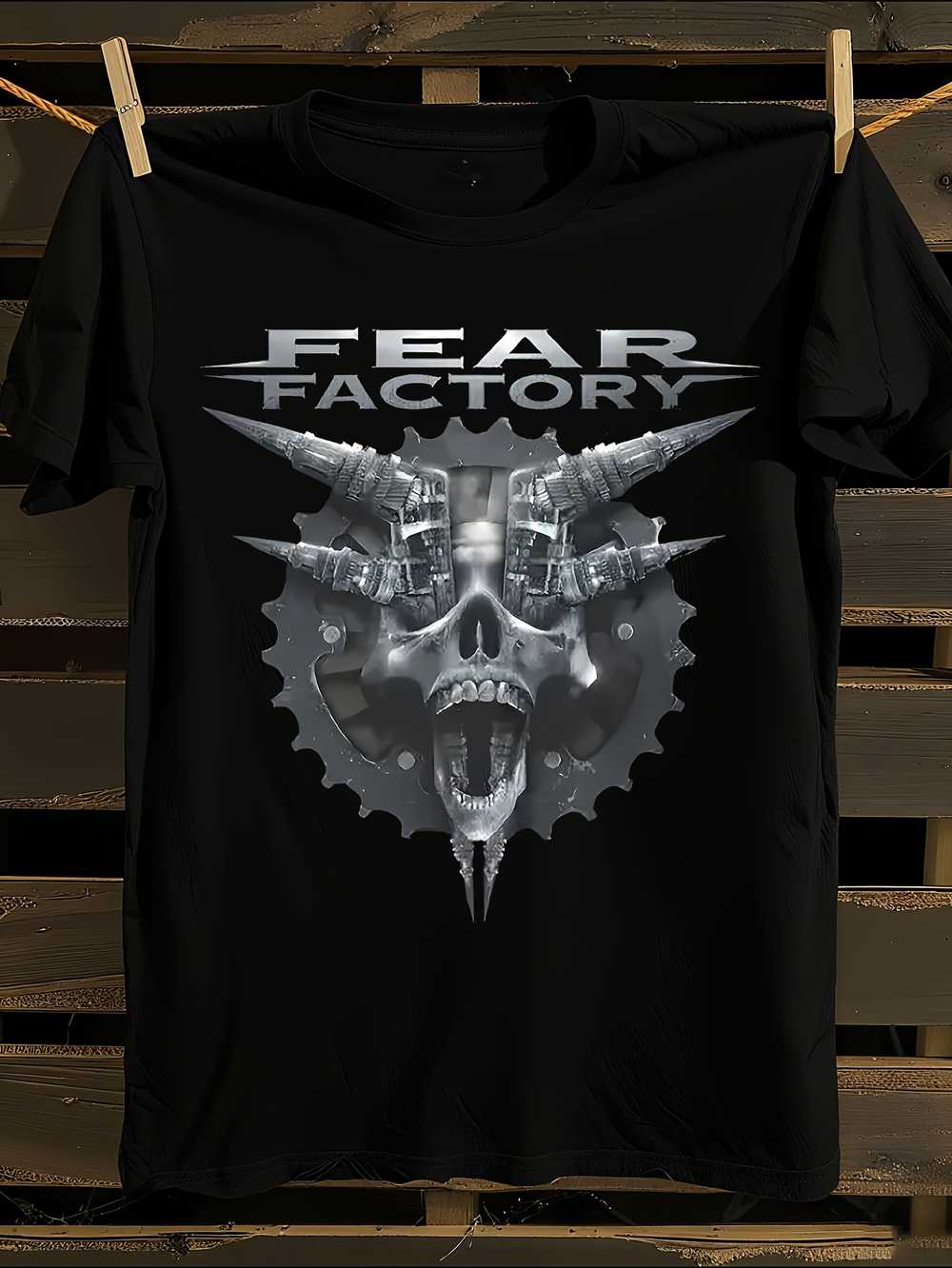 

Fear Factory Official Legacy Logo T-Shirt Mens Tshirt Womens Tshirts with Letters Print Short Sleeves T-Shirt Casual Street Tee Shirt Top L