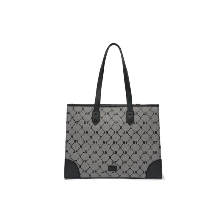 MLB Monogram Series Vintage Allover Print Tote Bag Unisex Tote Bags Gray 3AORL021N-50GRS