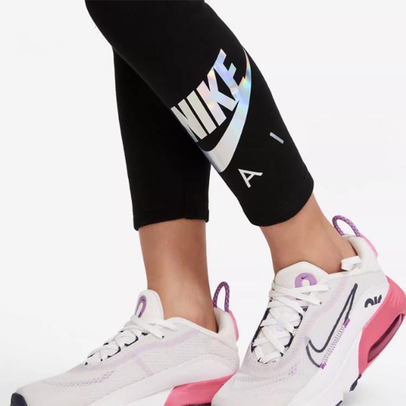 Nike Kids Logo Print Elastic Tight Knit Sports Pants Kids bottoms Black DO2709-010