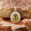 S925 Sterling Silver Colored Treasure Necklace Women'S Natural Topaz Citrine Amethyst Garnet Peridot Pendant
