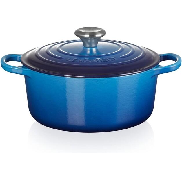 Cast Iron Roaster Le Creuset Signature Round 24 Cm Azure 4.2 L (21177242202430)