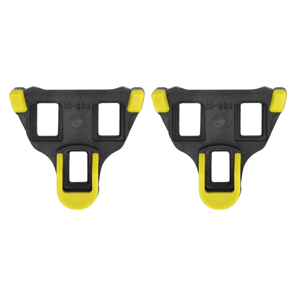 TB‑011 Universal Road Bike Cleats 6 Degree Float Self Locking Cycling Pedals Cleat SetBlack Yellow