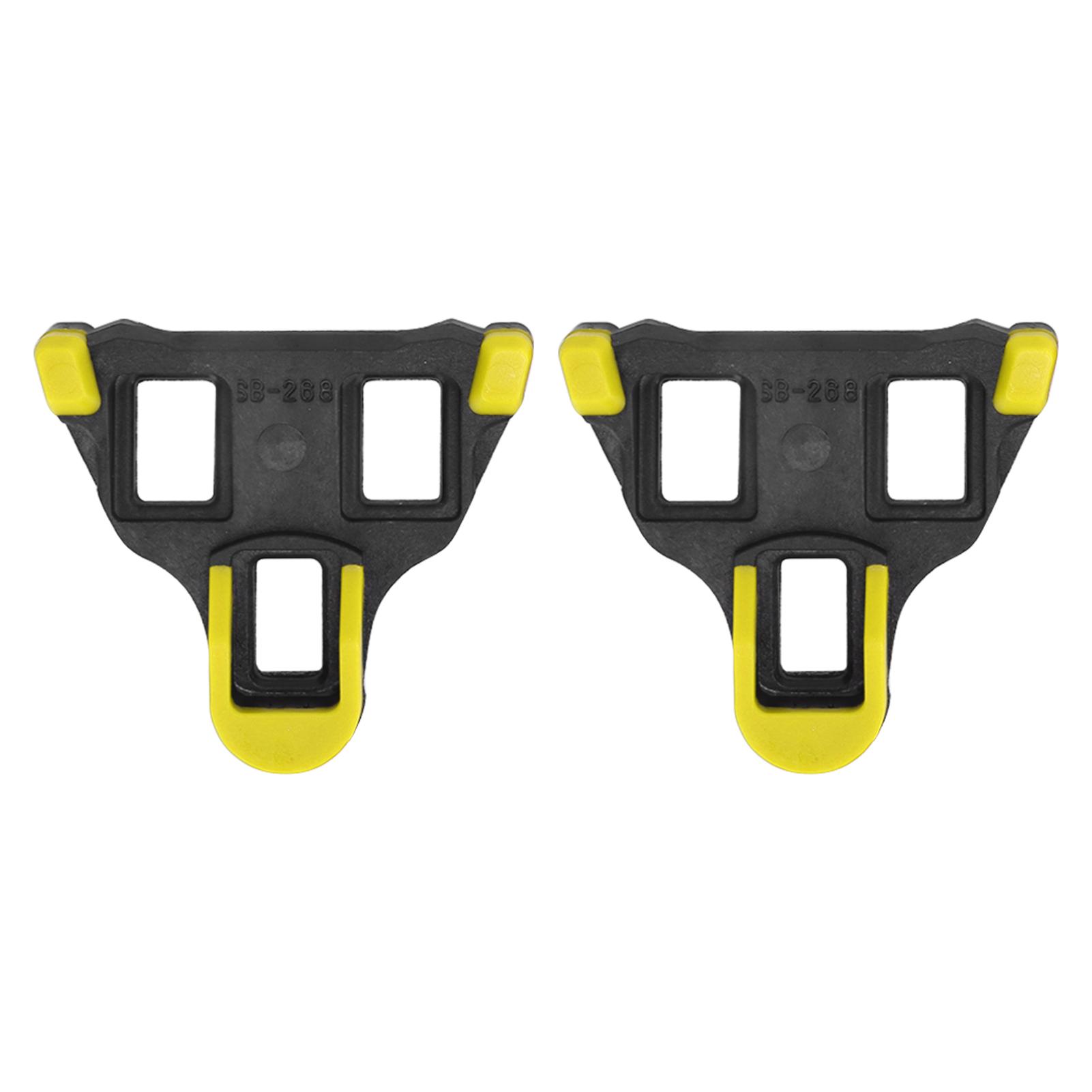 

TB‑011 Universal Road Bike Cleats 6 Degree Float Self Locking Cycling Pedals Cleat SetBlack Yellow