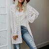 Women's Cardigan Solid Color Knit Sweater Cutout Knit Sweater Jacket