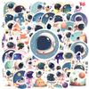 35-200 Stück Raumstation Astronauten Aufkleber Cartoon Graffiti Decals DIY Handy Laptop Notizbuch Koffer Wasserdichter Aufkleber