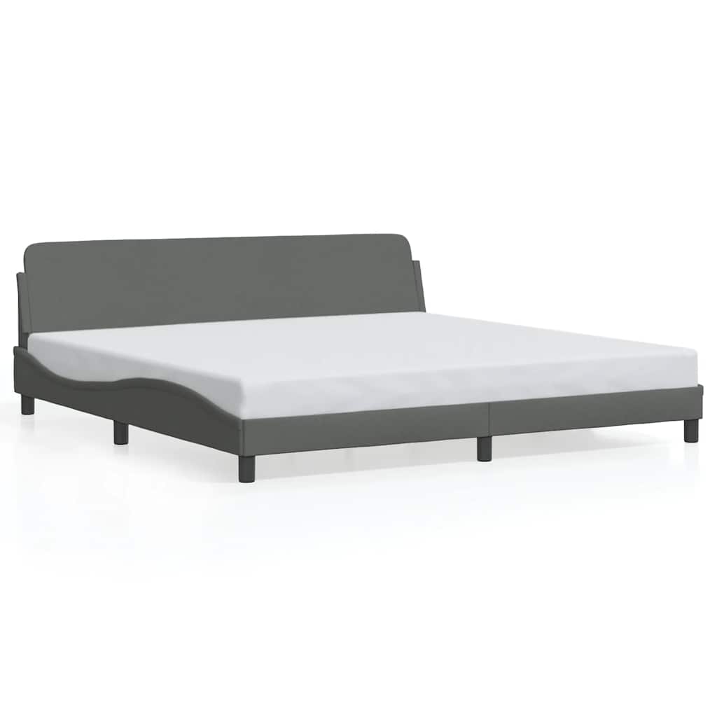 Dover Bed Frame Dark Grey 193 x 203 cm Fabric