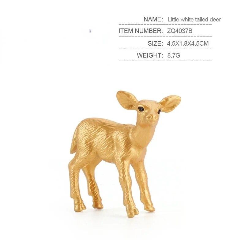 Simulation Forest Deer Figurines Moose,Elk,reindeer,Alpaca,Sika Deer Action Figures Animal Model Decoration Cake Toppers Toys 4037B