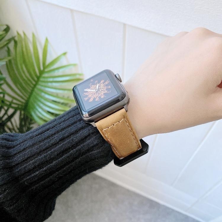 Big Head Buckle Leather Watch Band For Apple Watch Ultra 49mm&Watch Ultra 2 49mm / Series 9&8&7 45mm / SE 3&SE 2&6&SE&5&4 44mm / 3&2&1 42mm
