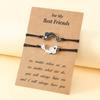 European & American Drip Oil Tai Chi Fish Best Friends Woven Bracelet & Necklace Set