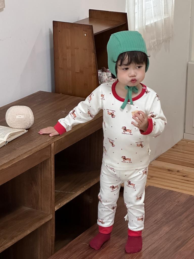 [Upgraded Version] Children's Pajamas and Girls' Class A Long Johns, Long Johns, Wool Pull-up Rack Homewear Set