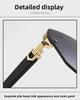 2025 Trendy Double Beam Square Pilot Sunglasses - Unisex European & American Half Frame Style