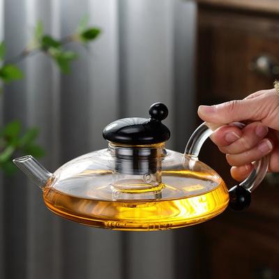Set da teiera in vetro borosilicato alto Set da tè inglese Teiera da infusione in stile scandinavo per uso domestico in vetro resistente al calore