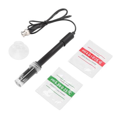 PH Electrode BNC Connector High Sensitivity Accurate Stable Measurement Black Electrode Probe