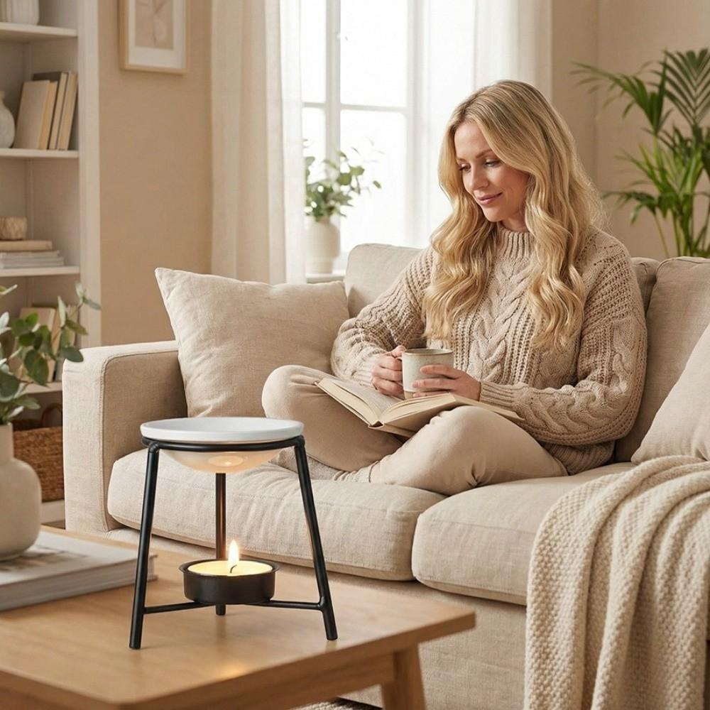 Hollow Out Aromatherapy Stove Iron Base Aroma Diffuser Tealight Stand Tealight Holder Home Decor