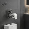 Horror-Themierte Wohndekoration Skelett Toilettenpapierhalter Wandmontage Schädel Taschentuch Gothic Alternative Badezimmer-Inneneinrichtung Details Rollenhalter Ständer,