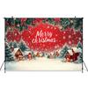 Mocsicka Merry Christmas Background Photography House Small Bell Snowflake Xmas Tree Decorations Party Backdrop Photocall Banner