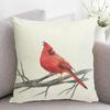 Farmhouse Summer Pillow Covers 18x18 Inch Bird Decorative Outdoor Square Linen Pillowcase Cushion Case for Sofa Couch